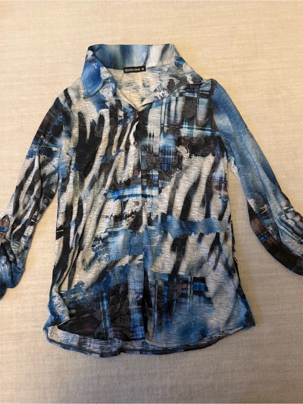 David Cline “Crushed” Button Down Top